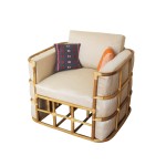 Cane lounge off white Chair 