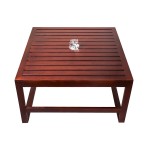 Cane Sofa Set ( 3+2+1) with 1 Bamboo Centre Table and 2 Bamboo Corner Table, Plain, Red Walnut
