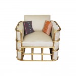 Cane lounge off white Chair 